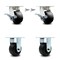 Service Caster 4 Inch Kingpinless Polyolefin Wheel Caster Brakes and Swivel Locks 2 Rigid, 2PK SCC-KP30S420-POR-SLB-BSL-2-R-2 - alternate 1